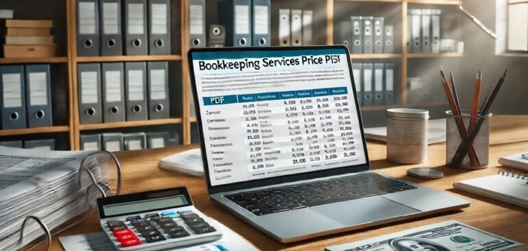 Bookkeeping Services Price List PDF